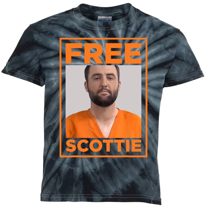 Free Scottie Mugshot Kids Tie-Dye T-Shirt