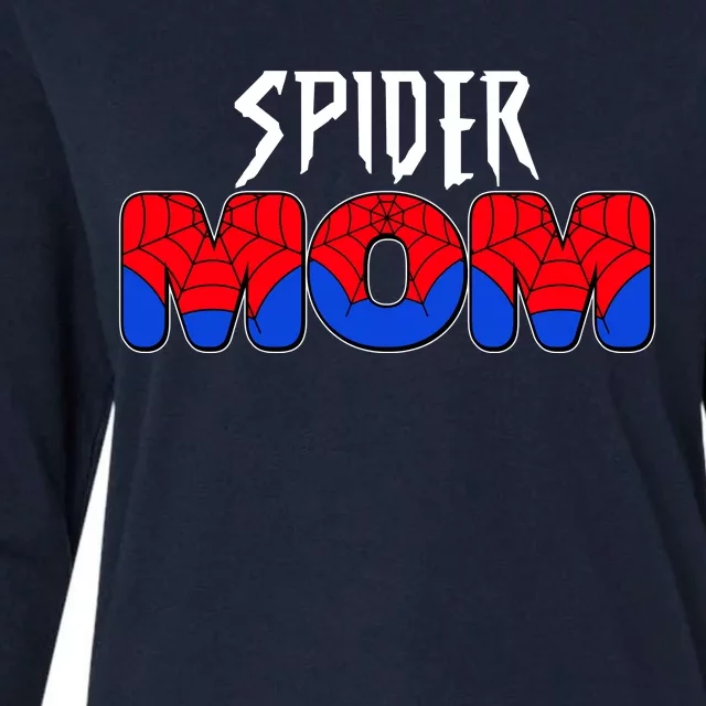 Funny Spider Mom Matching Family Shirts Womens Cotton Relaxed Long Sleeve T-Shirt