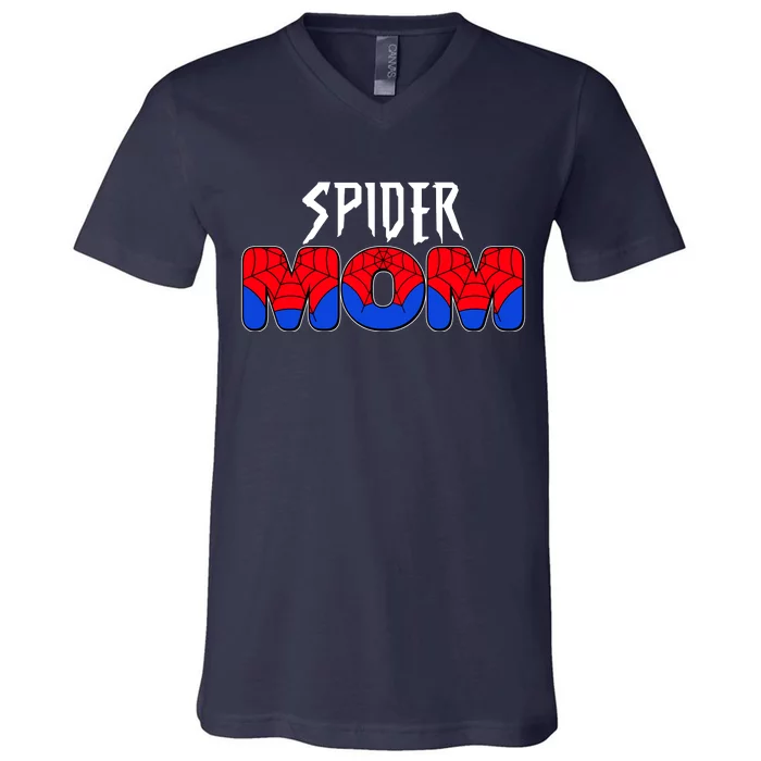 Funny Spider Mom Matching Family Shirts V-Neck T-Shirt