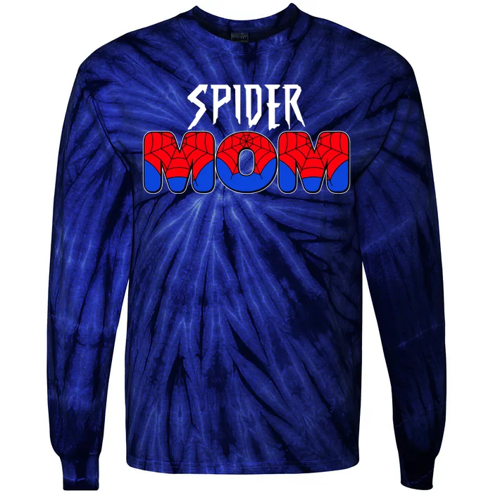 Funny Spider Mom Matching Family Shirts Tie-Dye Long Sleeve Shirt