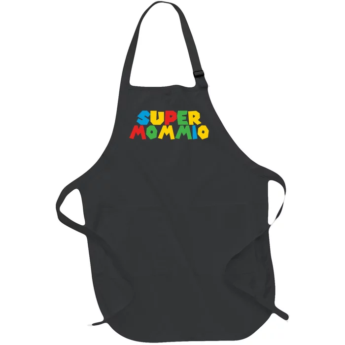 Funny Super Mommio Mother's Day Gamer Full-Length Apron With Pocket