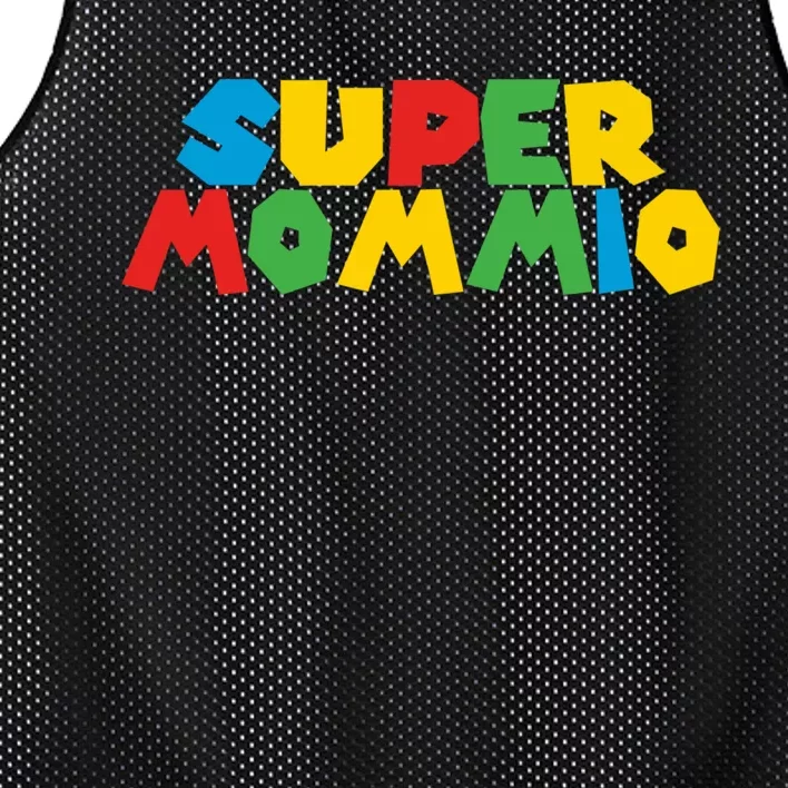 Funny Super Mommio Mother's Day Gamer Mesh Reversible Basketball Jersey Tank