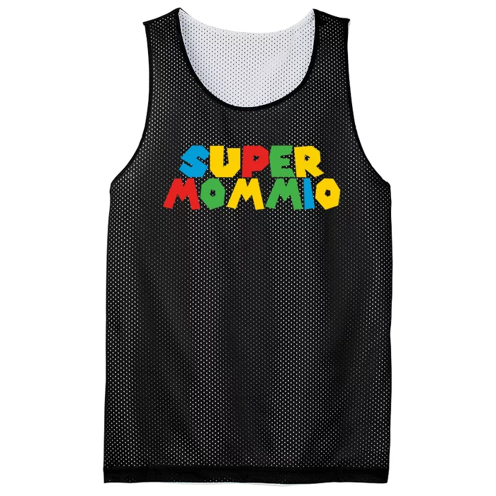 Funny Super Mommio Mother's Day Gamer Mesh Reversible Basketball Jersey Tank