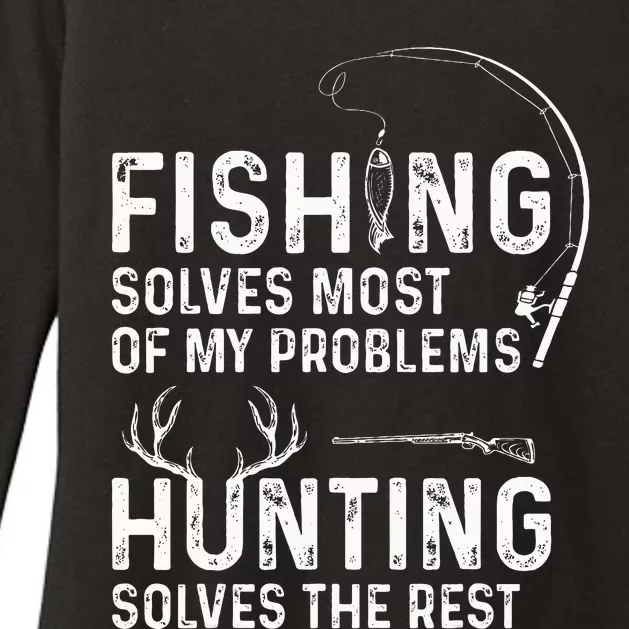 Fishing solves most of my problems hunting Womens CVC Long Sleeve Shirt