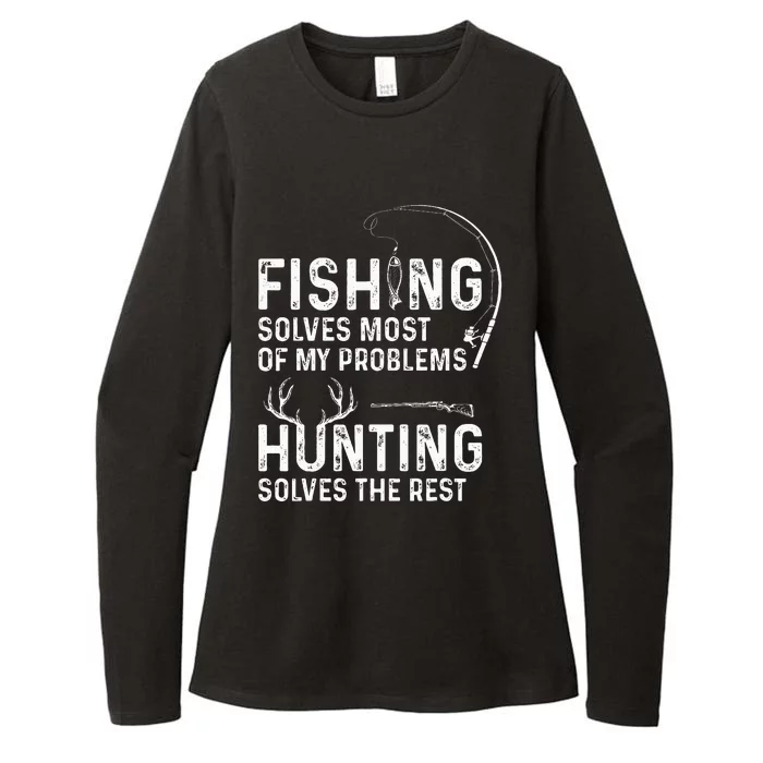 Fishing solves most of my problems hunting Womens CVC Long Sleeve Shirt