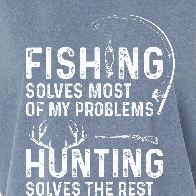 Fishing solves most of my problems hunting Garment-Dyed Women's Muscle Tee