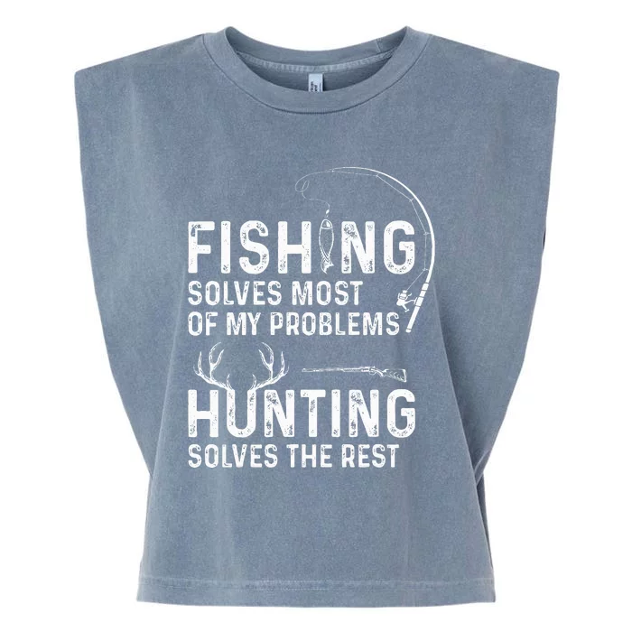 Fishing solves most of my problems hunting Garment-Dyed Women's Muscle Tee