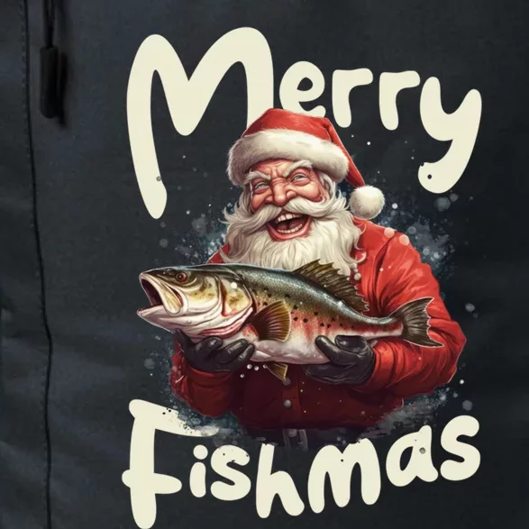 Funny Santa Merry Fishmas Gift Daily Commute Backpack