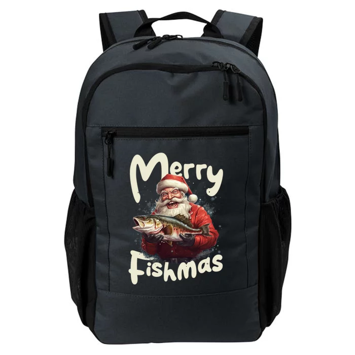 Funny Santa Merry Fishmas Gift Daily Commute Backpack