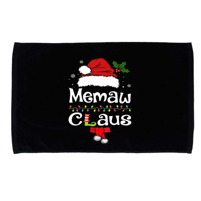 Funny Santa Memaw Claus Christmas Matching Family Funny Gift Microfiber Hand Towel