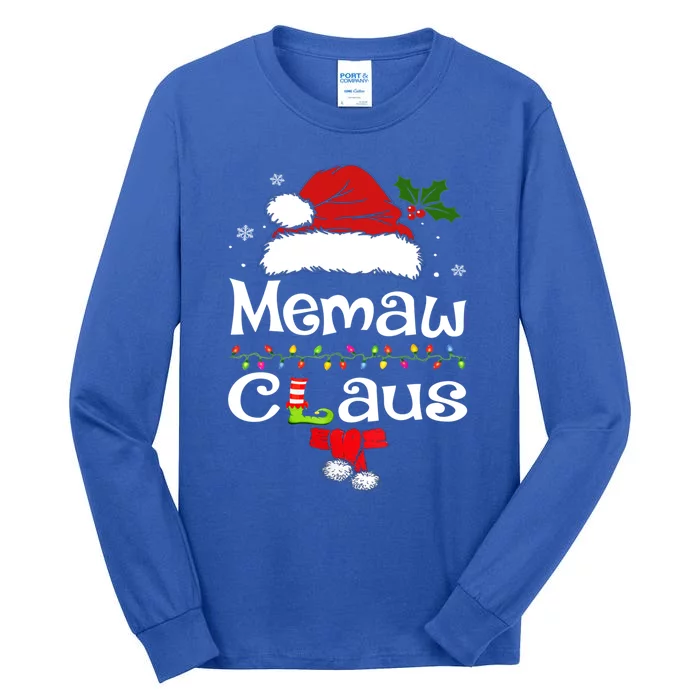 Funny Santa Memaw Claus Christmas Matching Family Funny Gift Tall Long Sleeve T-Shirt