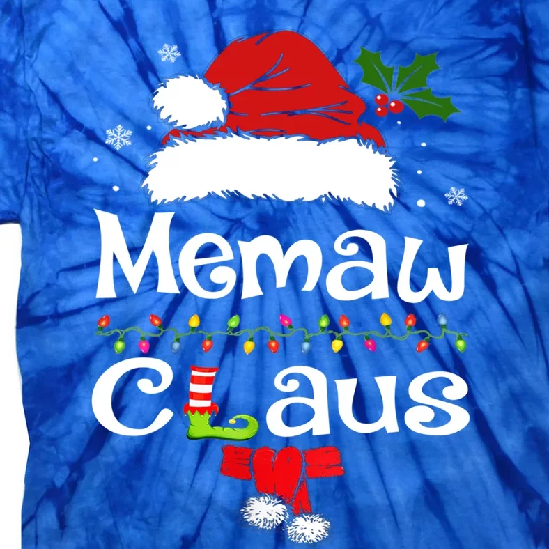 Funny Santa Memaw Claus Christmas Matching Family Funny Gift Tie-Dye T-Shirt