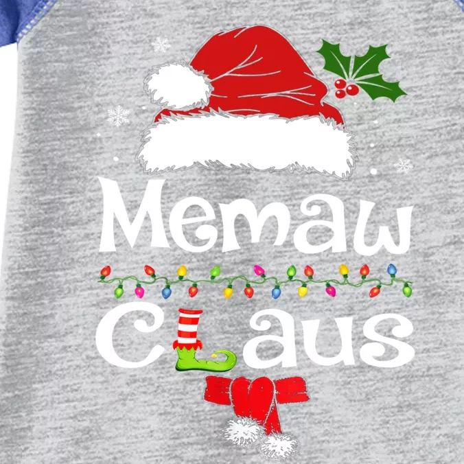 Funny Santa Memaw Claus Christmas Matching Family Funny Gift Infant Baby Jersey Bodysuit