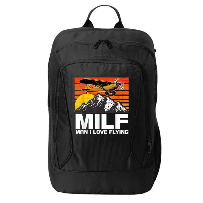 Funny Saying MILF Man I Love Flying City Backpack