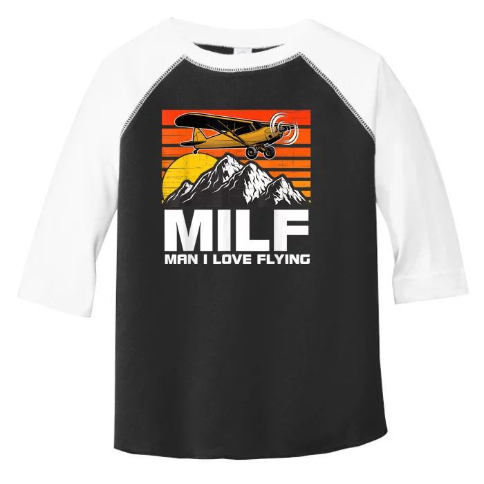 Funny Saying MILF Man I Love Flying Toddler Fine Jersey T-Shirt