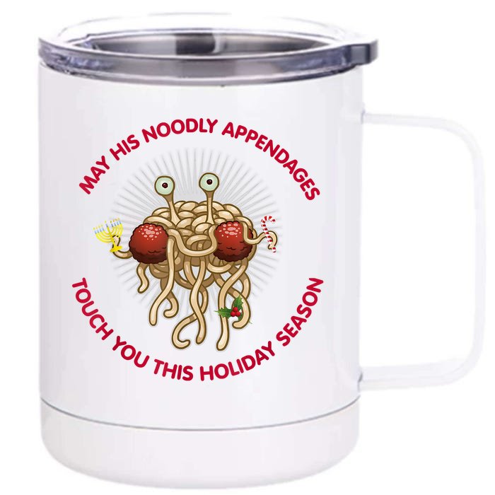 Flying Spaghetti Monster Holiday Gift Front & Back 12oz Stainless Steel Tumbler Cup