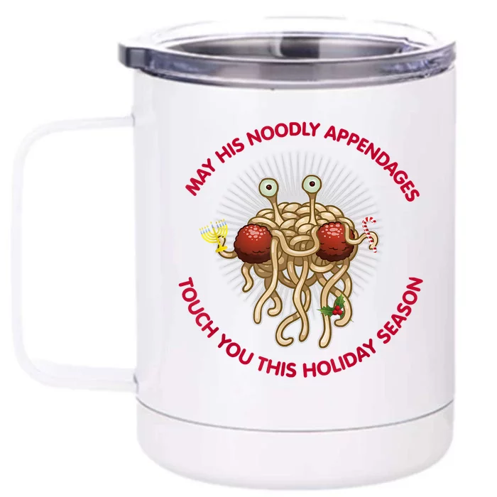 Flying Spaghetti Monster Holiday Gift Front & Back 12oz Stainless Steel Tumbler Cup