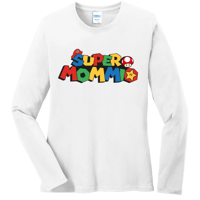 Funny Super Mommio Mother's Day Ladies Long Sleeve Shirt