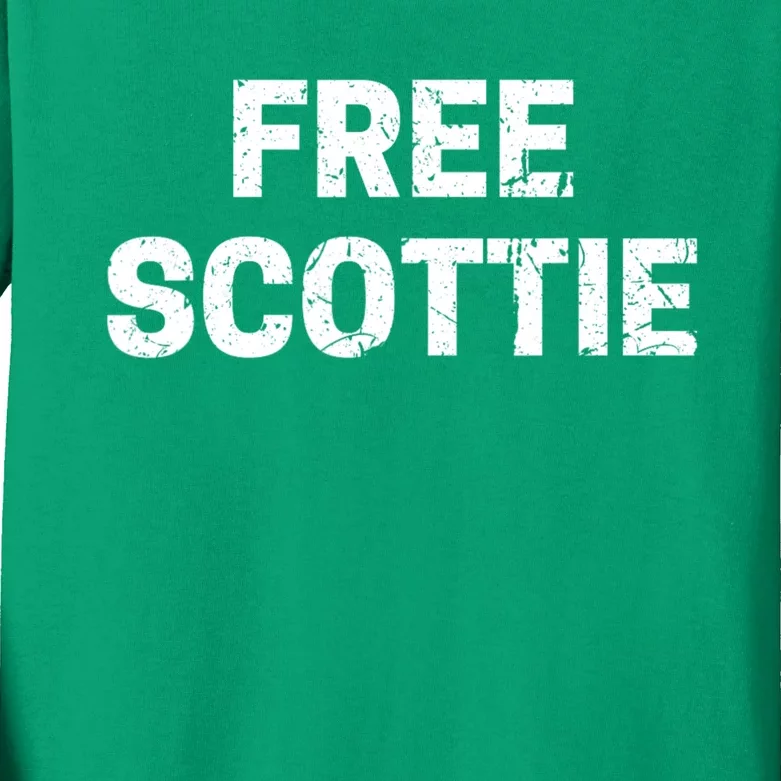 Free Scottie Mugshot Kids Long Sleeve Shirt