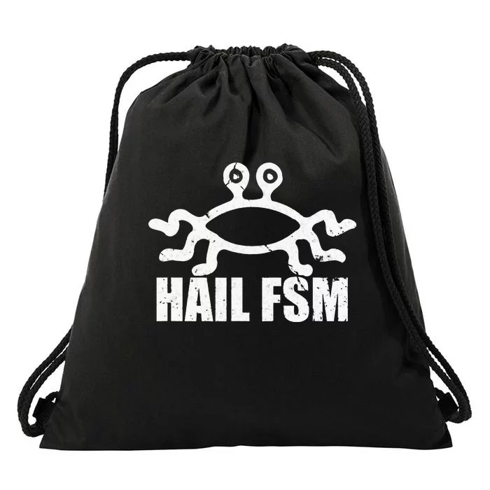 Flying Spaghetti Monster FSM Hail To The Spaghetti Monster Drawstring Bag