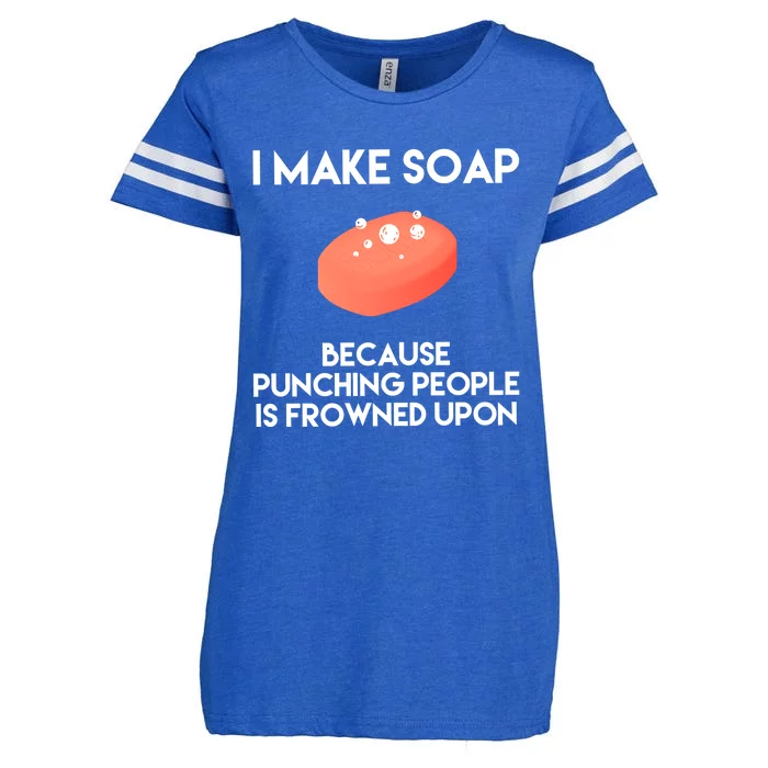 Funny Soap Making Great Gift Punch Soap Maker Gift Enza Ladies Jersey Football T-Shirt