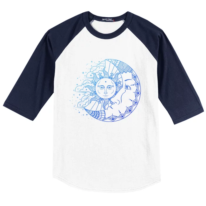 Funny Sun Moon Astrology Astronomer Astronomy Gift Baseball Sleeve Shirt