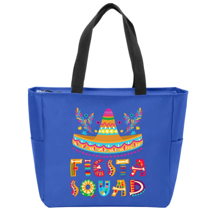 Fiesta Squad Mexican Party Cinco De Mayo Zip Tote Bag