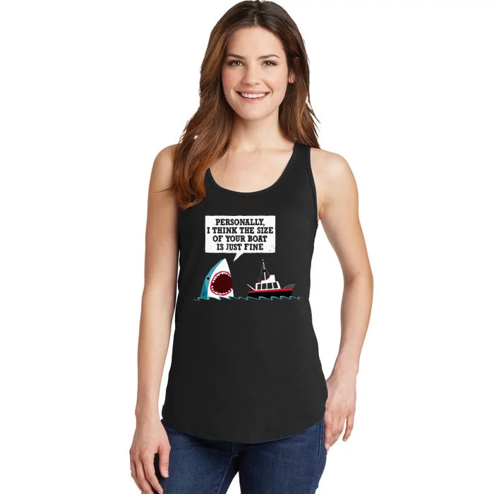 Funny Shark Movie Polite Shark Dinomike Ladies Essential Tank