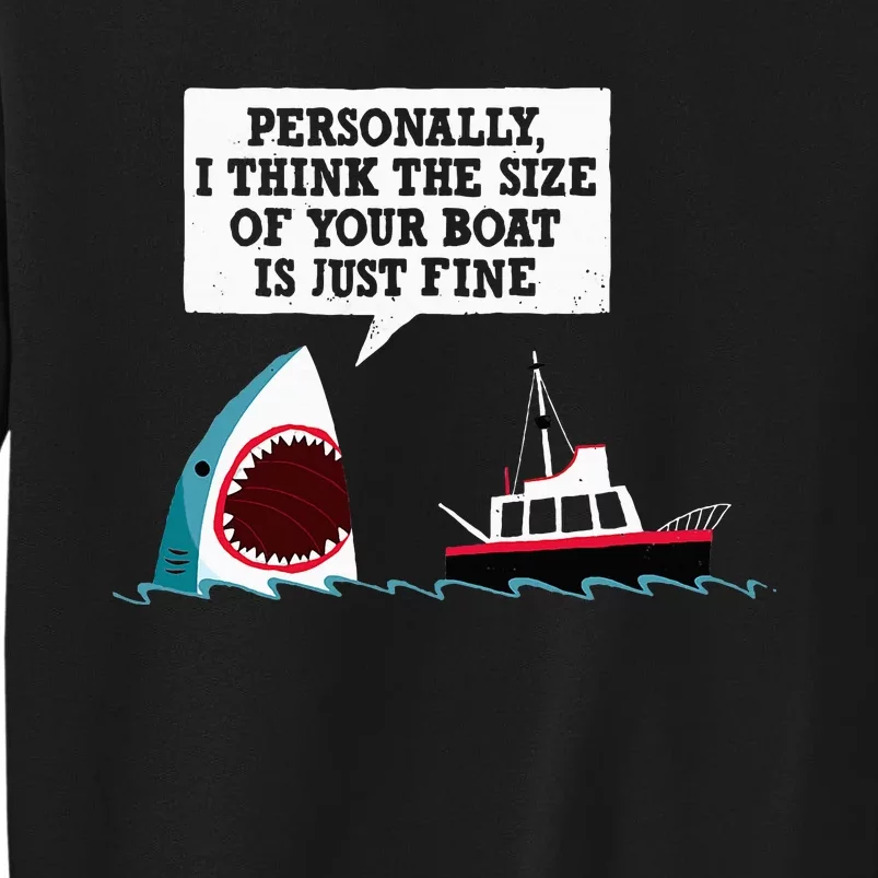 Funny Shark Movie Polite Shark Dinomike Tall Sweatshirt