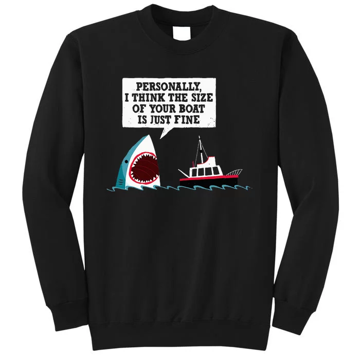 Funny Shark Movie Polite Shark Dinomike Tall Sweatshirt