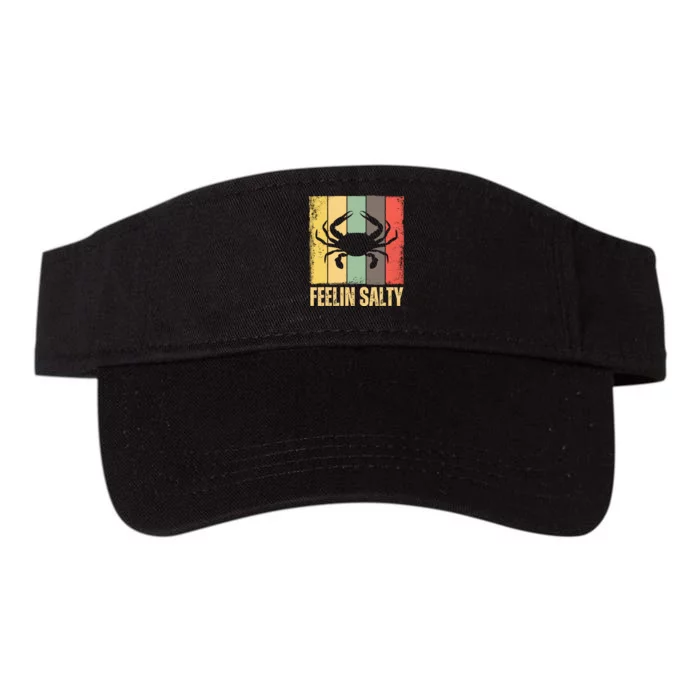 Feelin Salty Maryland Crab Retro Vintage Valucap Bio-Washed Visor