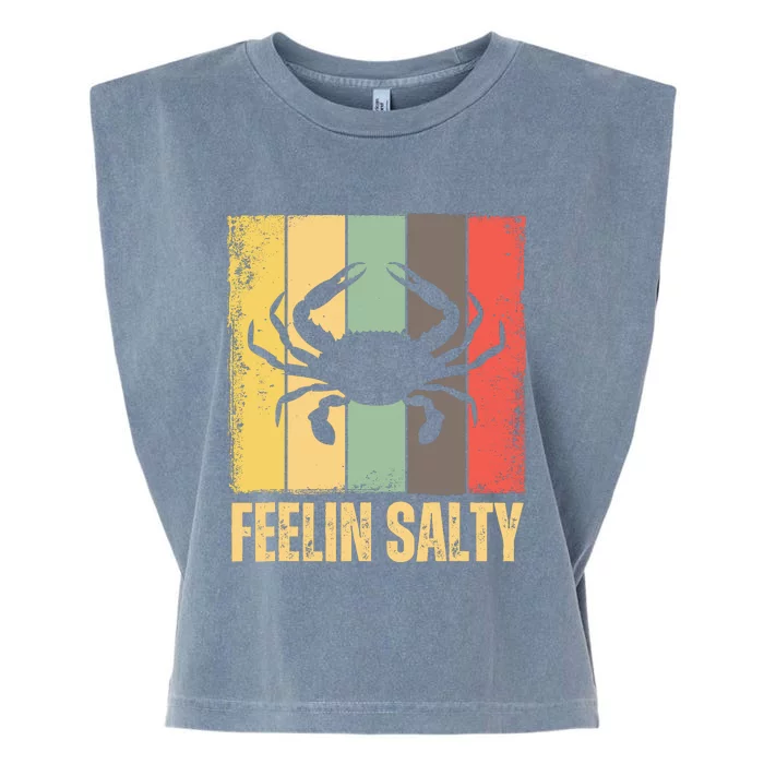 Feelin Salty Maryland Crab Retro Vintage Garment-Dyed Women's Muscle Tee