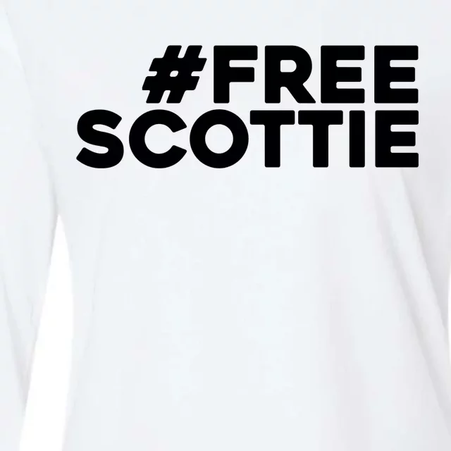 Free Scottie Mugshot Womens Cotton Relaxed Long Sleeve T-Shirt