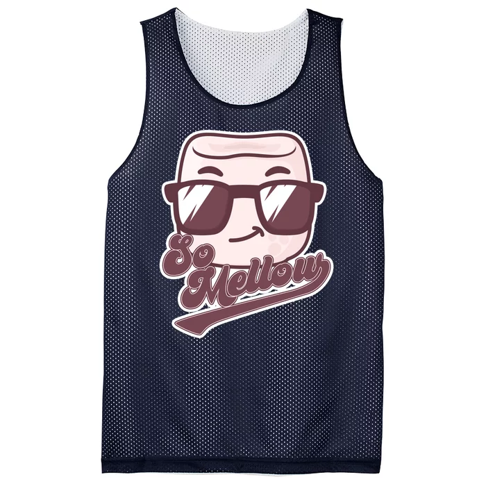 Funny So Mellow Cool Marshmallow Mesh Reversible Basketball Jersey Tank