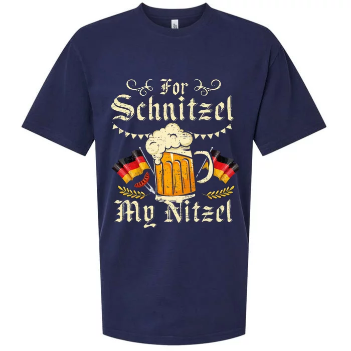 For Schnitzel My Nitzel Funny Oktoberfest Sueded Cloud Jersey T-Shirt