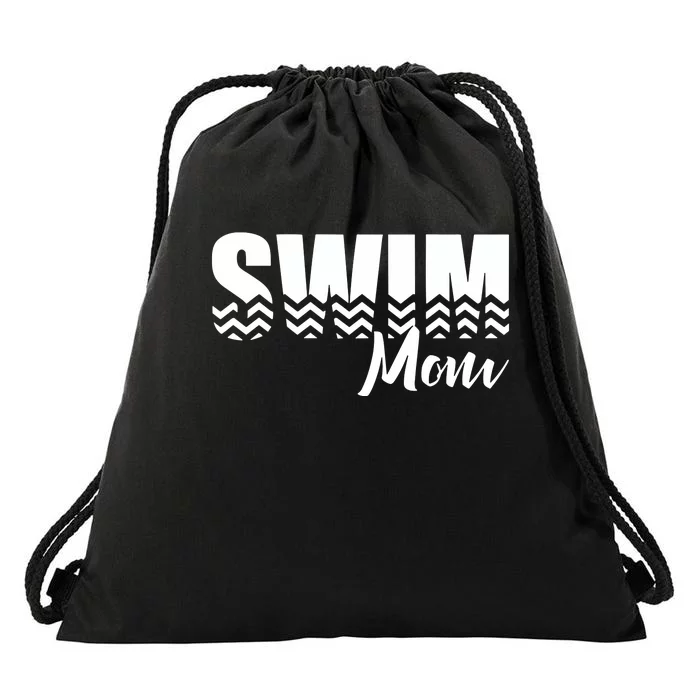 Funny Swim Mom Drawstring Bag