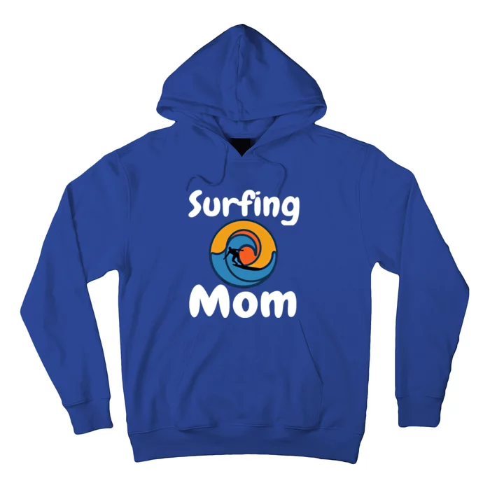 Funny Surfing Mom Surfer Mother Retro Sunrise Sunset Surf Gift Hoodie