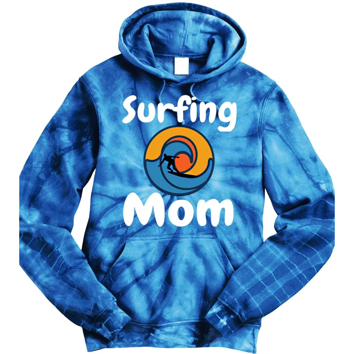 Funny Surfing Mom Surfer Mother Retro Sunrise Sunset Surf Gift Tie Dye Hoodie