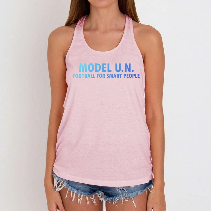 Funny Saying Model U N Gift United Nations Funny Gift Women's Knotted Racerback Tank