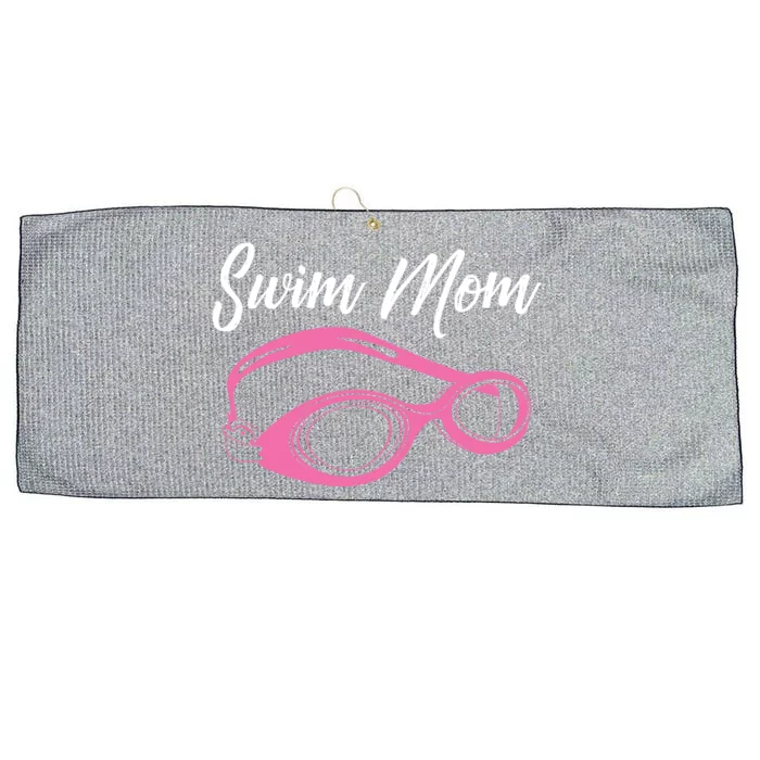 Funny Swim Mom Gift Cute Swimmer Swimming Coach Funny Gift Large Microfiber Waffle Golf Towel