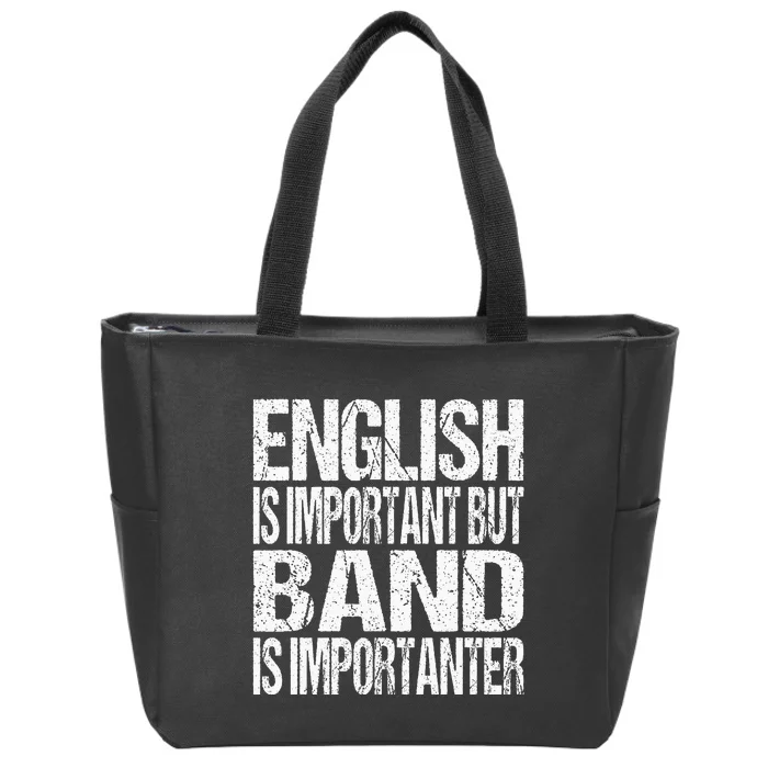 Funny School Marching Band Quote English Joke Zip Tote Bag