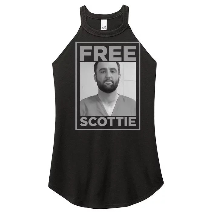 Free Scottie Mug Shot Funny Humour Women’s Perfect Tri Rocker Tank