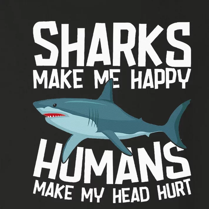 Funny Sharks Make Me Happy Marine Biology Shark Toddler Long Sleeve Shirt