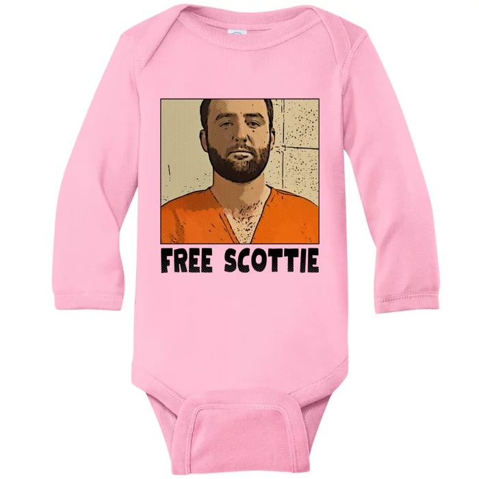 Free Scottie Mugshot Mug Shot Baby Long Sleeve Bodysuit