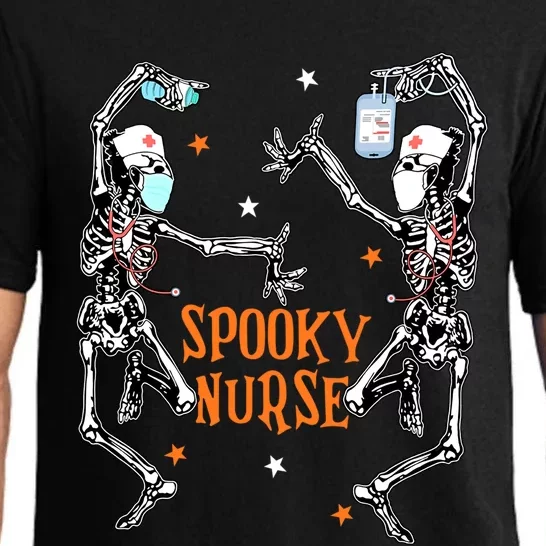 Funny Spooky Nurse Skeleton Halloween Healthcare Crew Gift Pajama Set