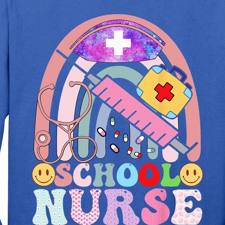 Funny School Nurse Graphic Tees Tops Back To School Tall Long Sleeve T-Shirt