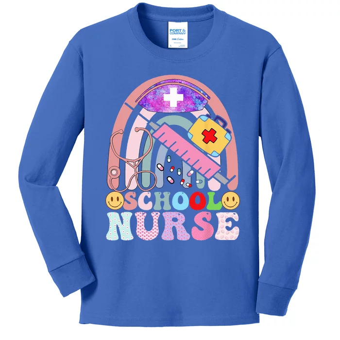 Funny School Nurse Graphic Tees Tops Back To School Kids Long Sleeve Shirt