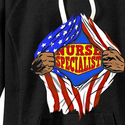 Funny Super Nurse Specialist Hero Job Great Gift Women's Fleece Hoodie