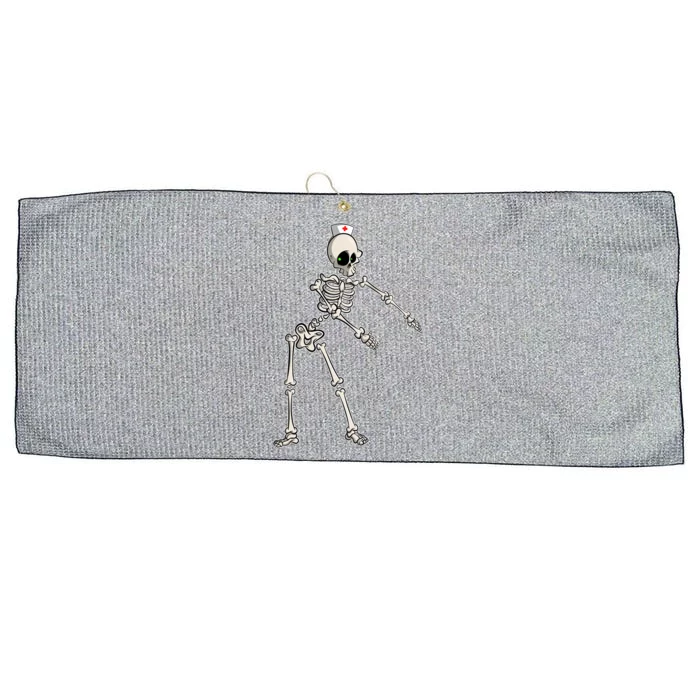 Flossing Skeleton Nurse Halloween Gift Large Microfiber Waffle Golf Towel