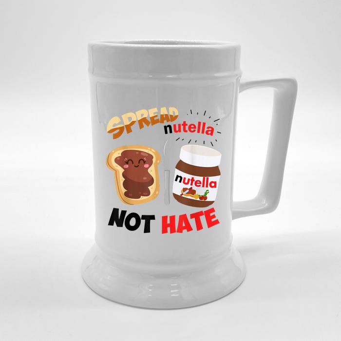 Funny Spread Nutella Not Hate Apparel Front & Back Beer Stein